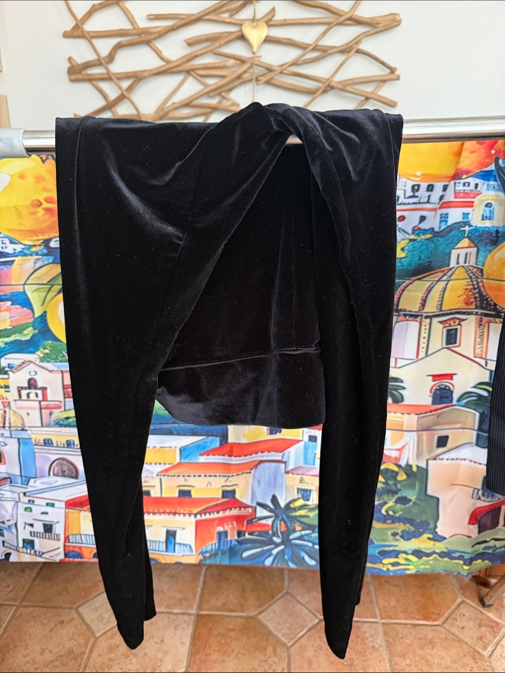 Adult Black Velvet Leggings